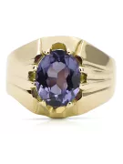 14K Yellow gold Alexandrite Ring Vintage Jewlery vrc016y